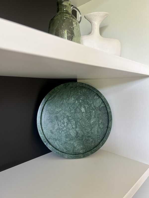 LUNAR large tray in Verde Guatemala Marble