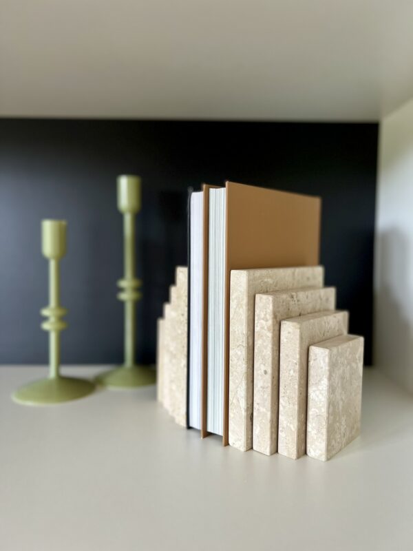 Stairway Bookend in Breccia Sarda Marble